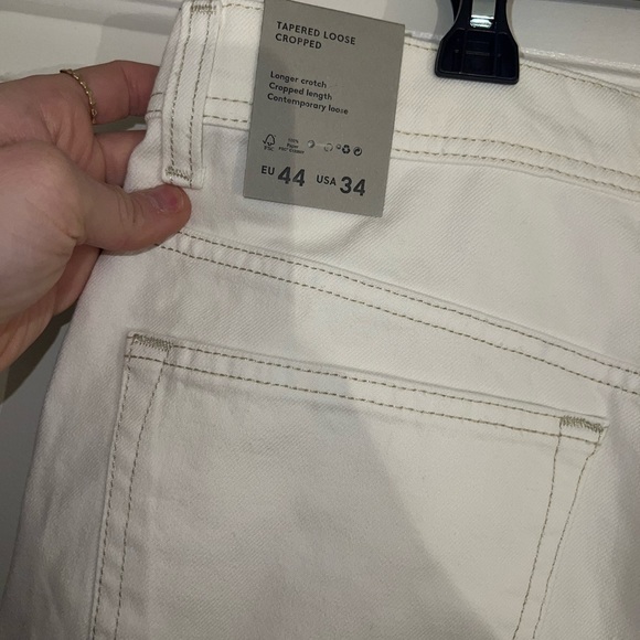 NWT- Mango ben tapered loose crop jeans-34 - Picture 6 of 11